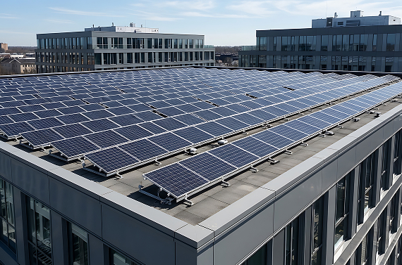 Commercial building solar deployment with business continuity
