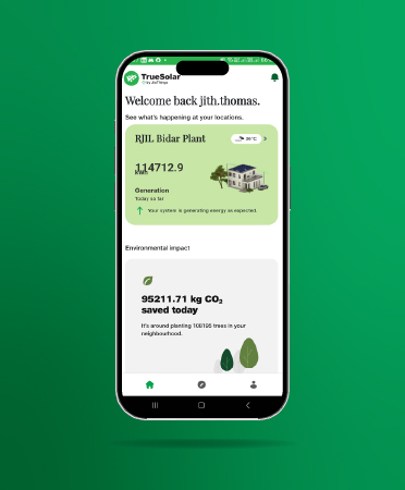 True Power solar app screen 3